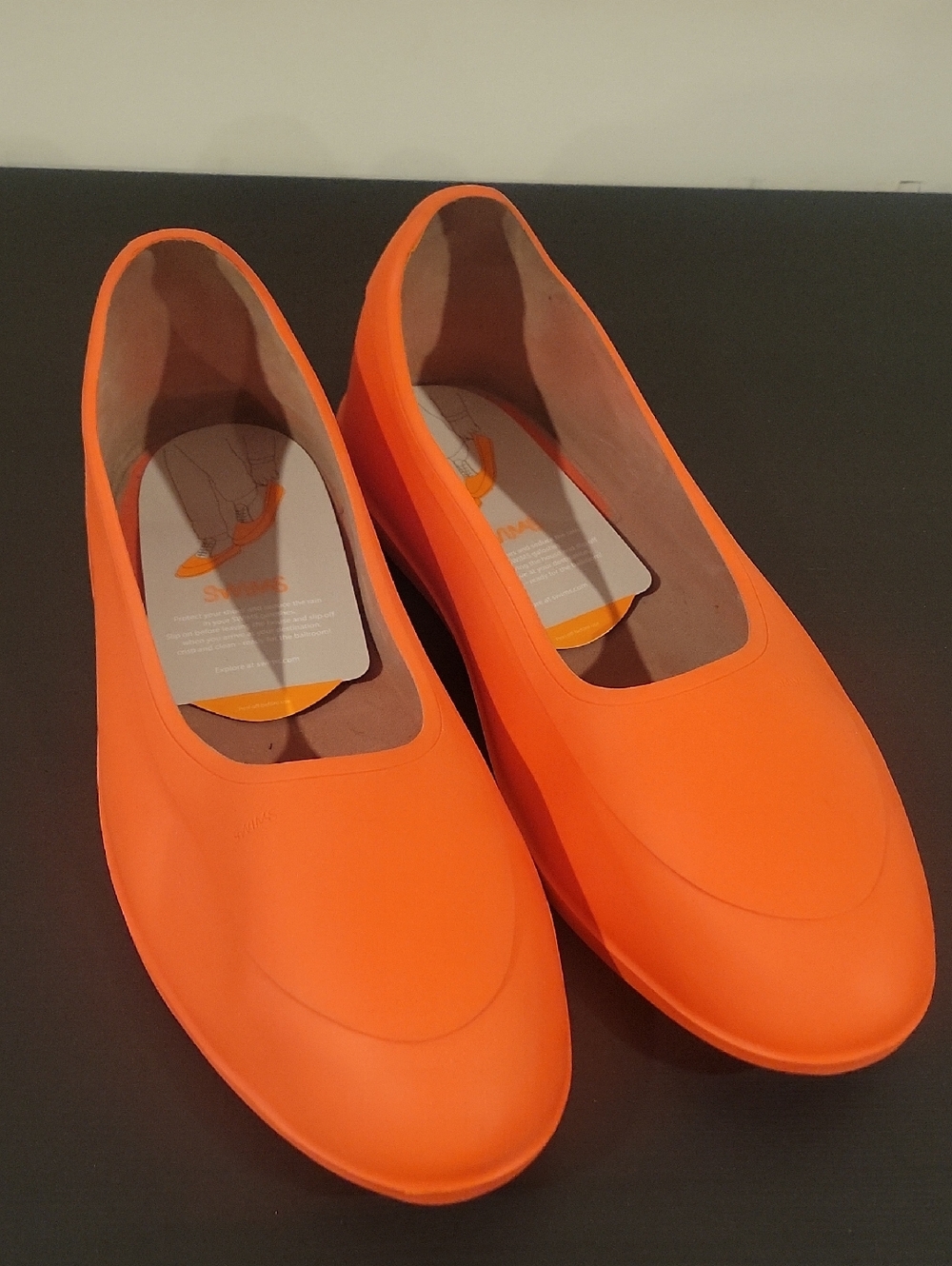 SWIMS Orange Men's Slip-On Galoshes, Dress Shoe Protectors, XXL